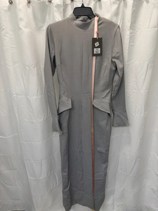 House of CB Long Sleeve Grey Fitted Maxi Dress - Picture 5 of 6